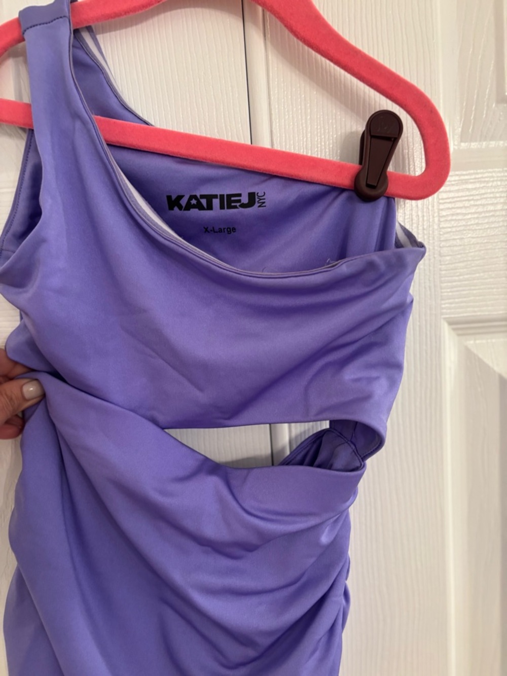 KATIE J. One-Shoulder Lilac Dress - X-large